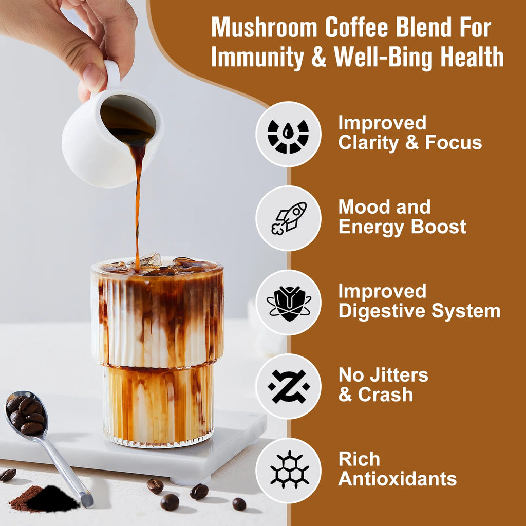 10-in-1 Mushroom Coffee Blend – Lion’s Mane + Reishi