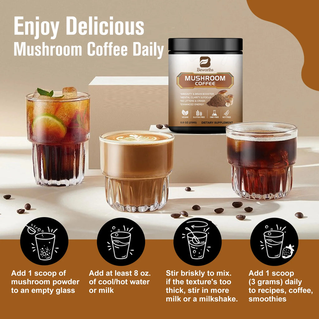 10-in-1 Mushroom Coffee Blend – Lion’s Mane + Reishi