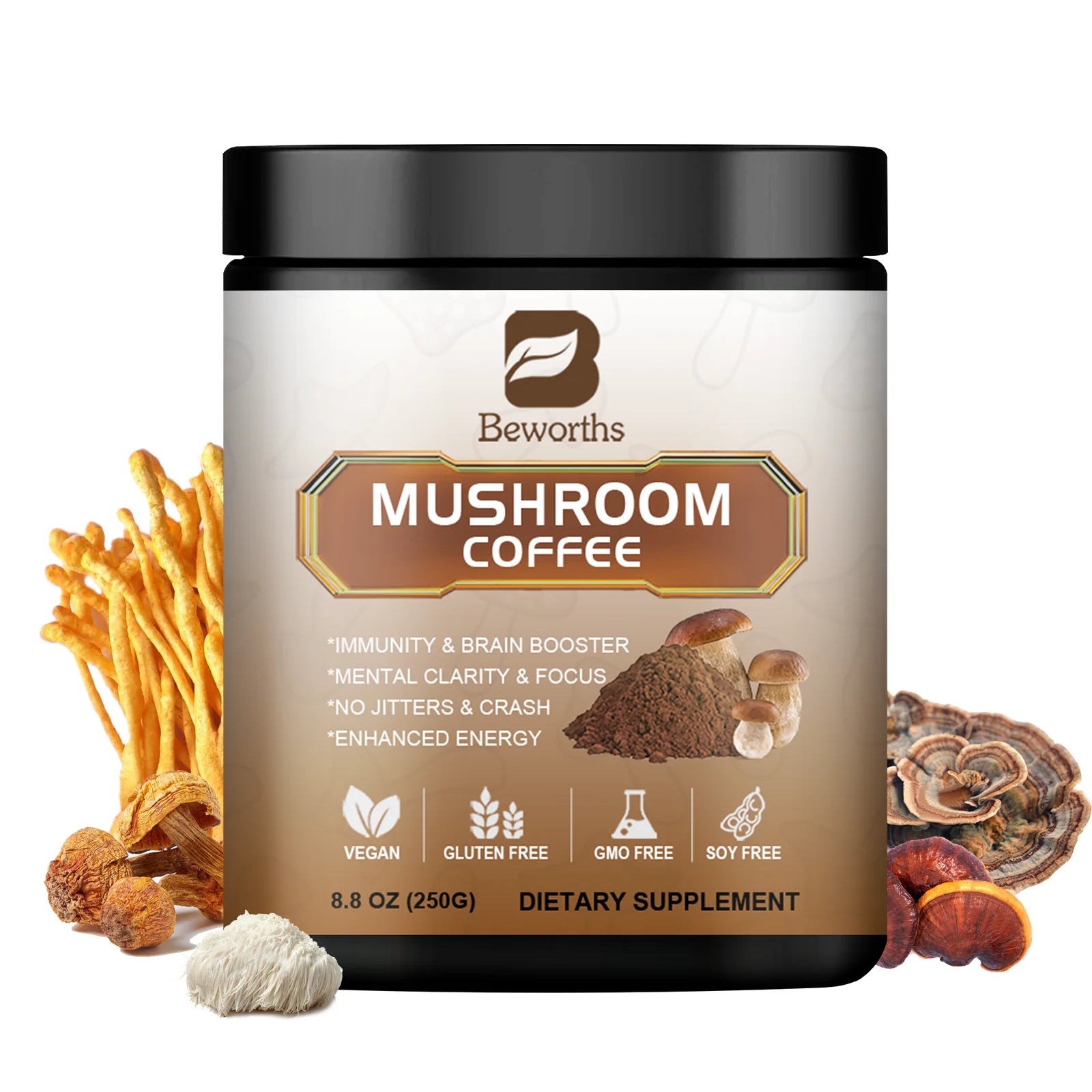 10-in-1 Mushroom Coffee Blend – Lion’s Mane + Reishi